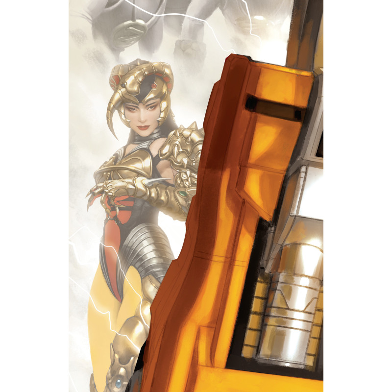 MIGHTY MORPHIN POWER RANGERS (2026) 7 C MEGAZORD CARD STOCK CONNECTING VARIANT (FULL ART, MERCADO)