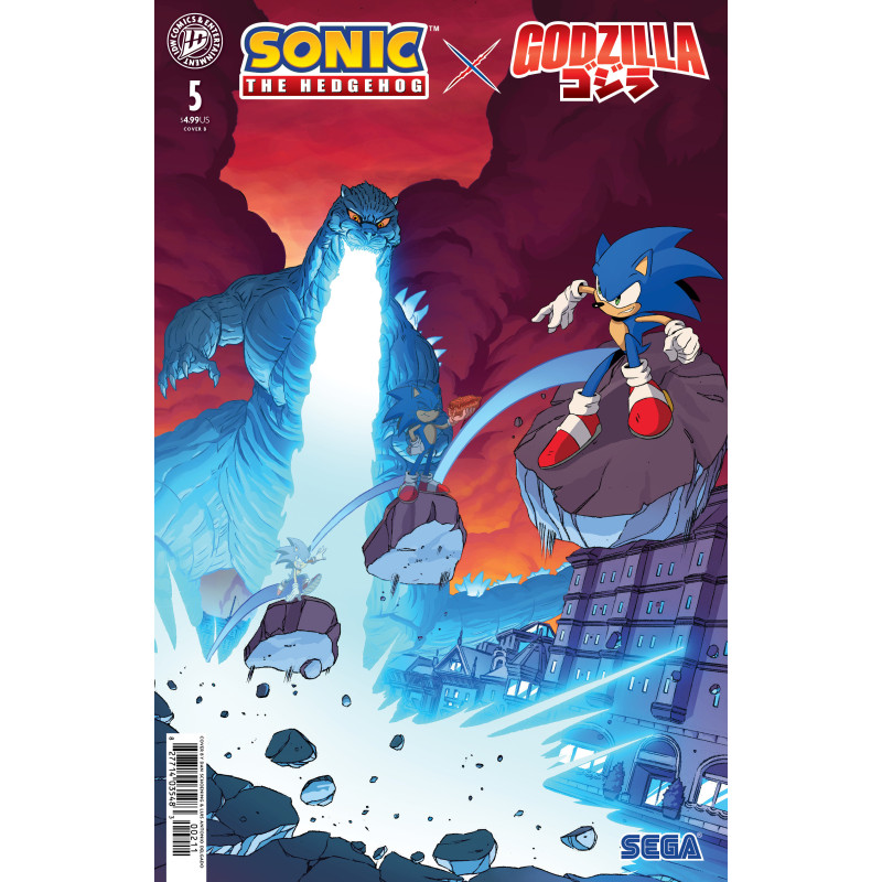 SONIC THE HEDGEHOG X GODZILLA 5 VARIANT B (SCHOENING)
