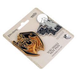 2 PINS YOU SHALL NOT PASS LE SEIGNEUR DES ANNEAUX 8 CM