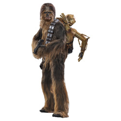 CHEWBACCA WITH DISASEMBLED C3PO STARWARS V MOVIE MASTERPIECE 1 6 FIGURINE 36 CM
