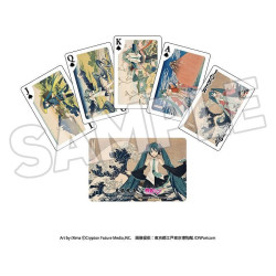 KATSUSHIKA HOKUSAI X HATSUNE MIKU JEU DE 52 CARTES A JOUER
