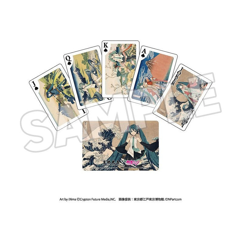 KATSUSHIKA HOKUSAI X HATSUNE MIKU JEU DE 52 CARTES A JOUER