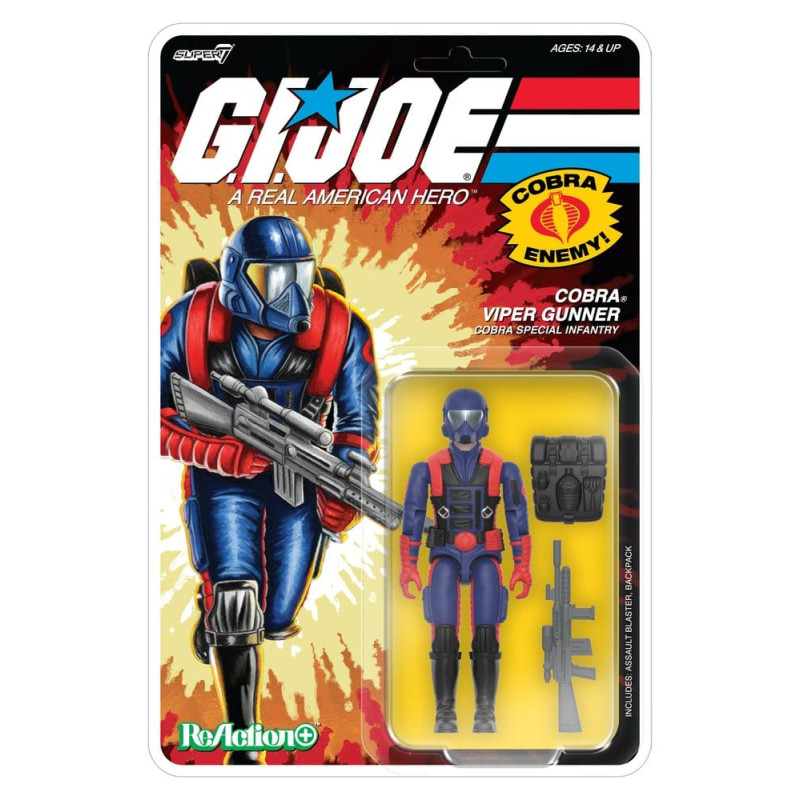 COBRA VIPER GUNNER GI JOE WAVE 9 REACTION FIGURINE 10 CM