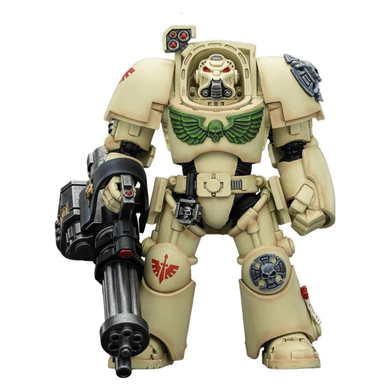 DARK ANGELS DEATHWING TERMINATOR 3 POWER FIST AND ASSAULT CANNON WARHAMMER 40K FIGURINE 14 CM
