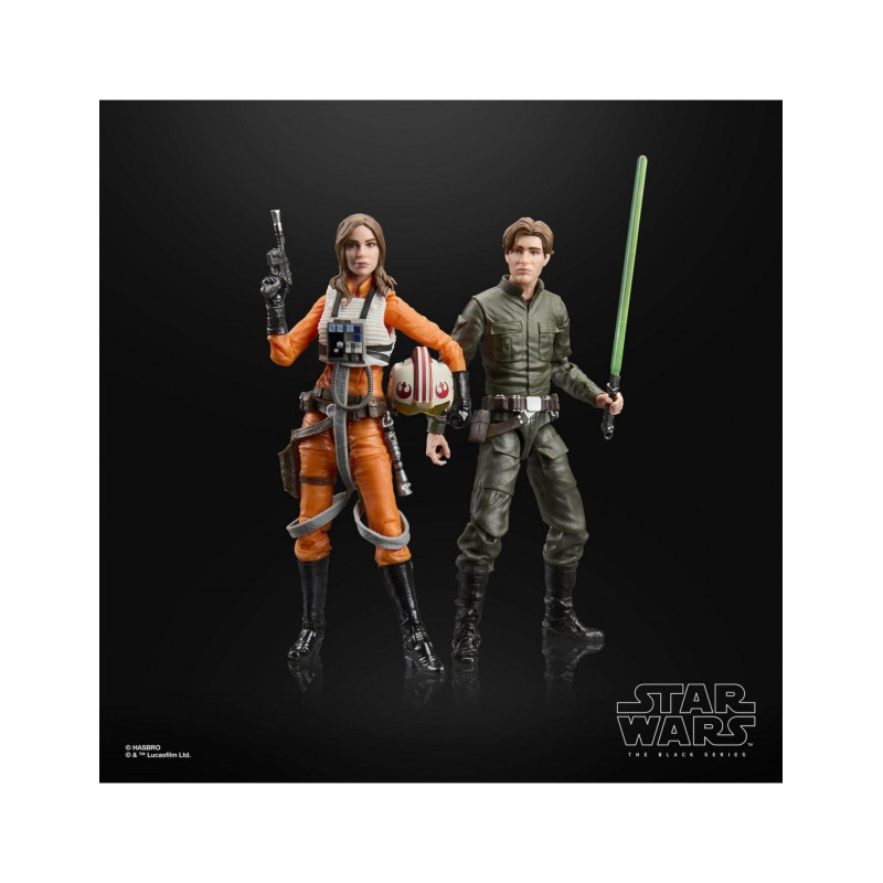 JAINA AND JACEN SOLO STAR WARS BLACK SERIES PACK 2 FIGURINES 15 CM