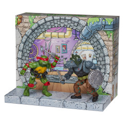 RAPHAEL VS ROCKSTEADY LES TORTUES NINJA REMASTERED FIGURINES CLASSIC FIGURINE 12 CM