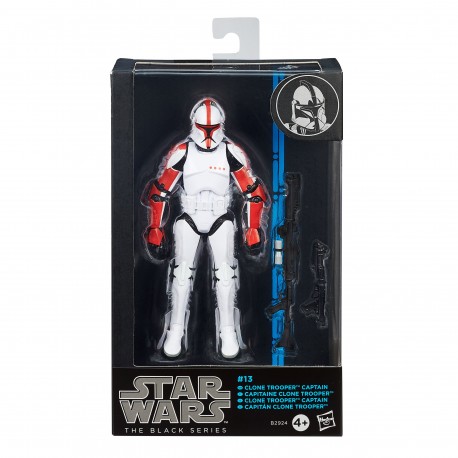 STAR WARS BLACK SERIES CLONE TROOPER CAPTAIN 6 INCH ACTION FIGURE