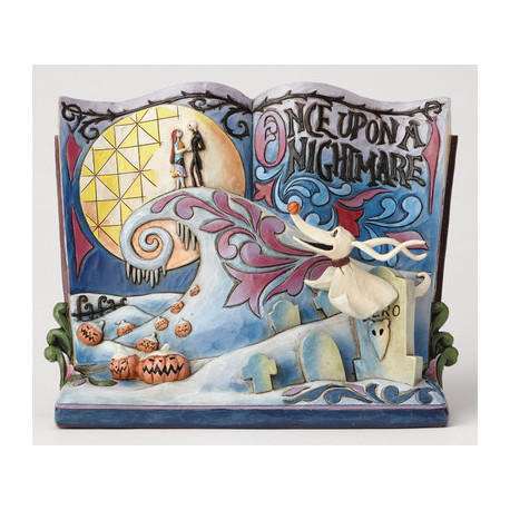 NIGHTMARE BEFORE CHRISTMAS ONCE UPON A NIGHTMARE STORYBOOK DISNEY TRADITIONS STATUE