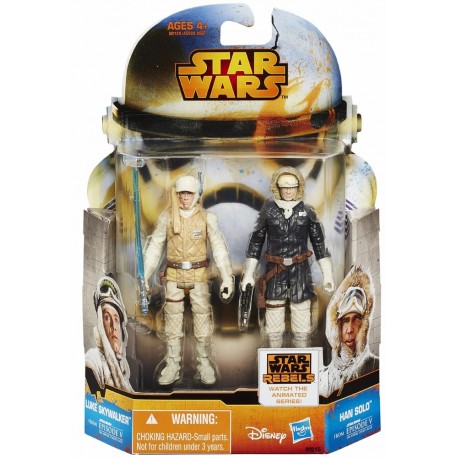 STAR WARS MISSION SERIES WAVE 2 - LUKE SKYWALKER AND HAN SOLO HOTH OUTFIT - 2 PACK ACTION FIGURES