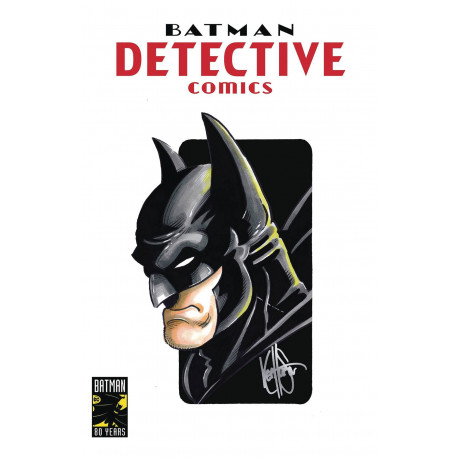 DF DETECTIVE COMICS 1000 HAESER SGN BATMAN SKETCH 